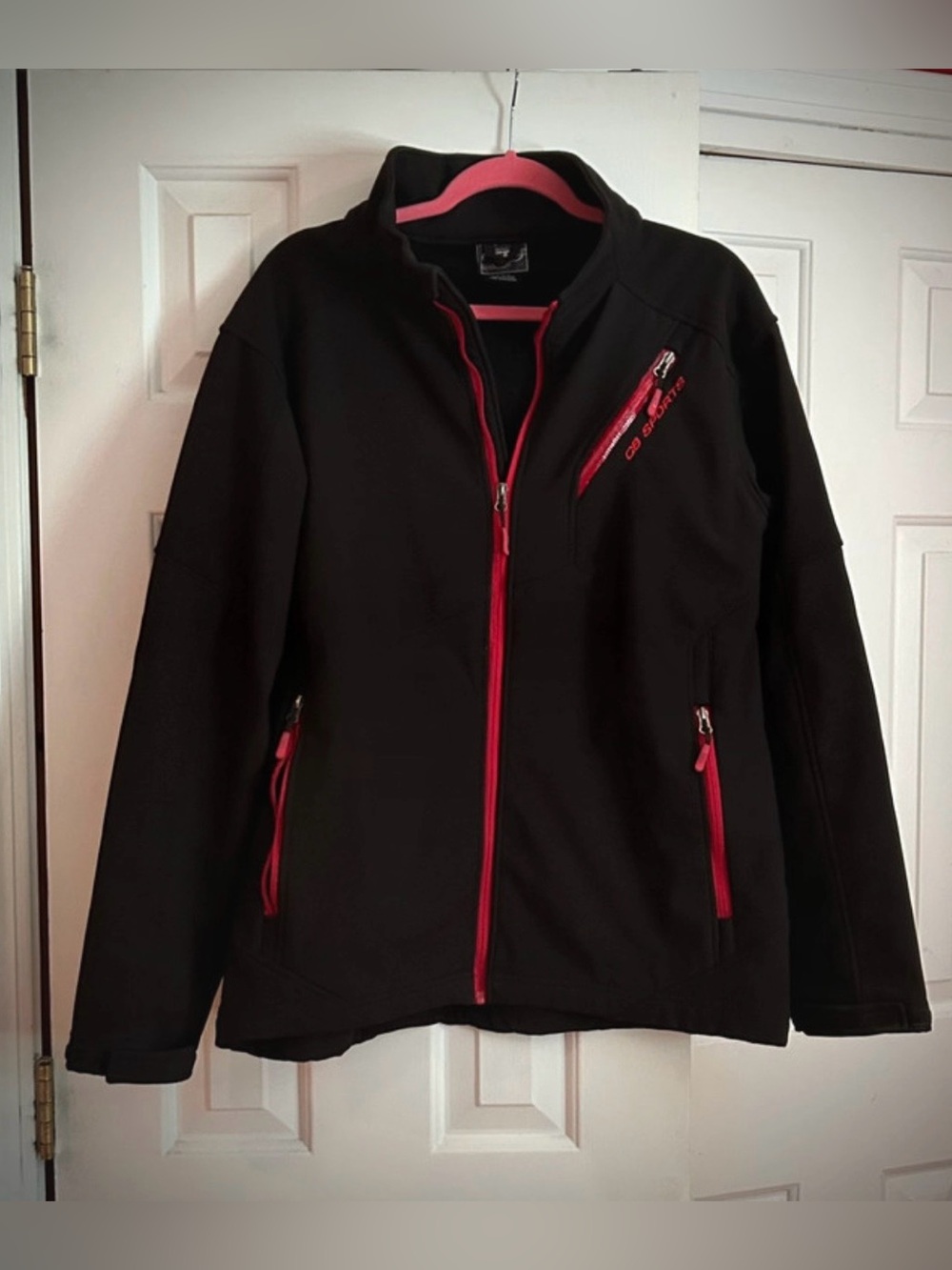 Black Softshell Jacket with Red Trim - Men’s